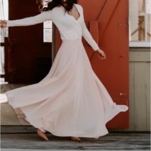 Jenny Yoo Hampton skirt in blush